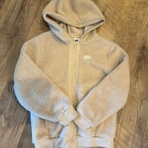 Nike Kids Beige Fleece Hoodie
